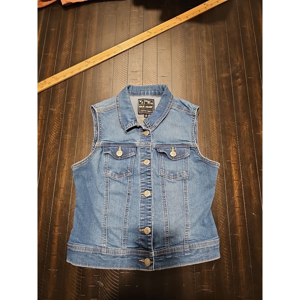 Wax Jean Premium Denim Vest Sz Small 16x18